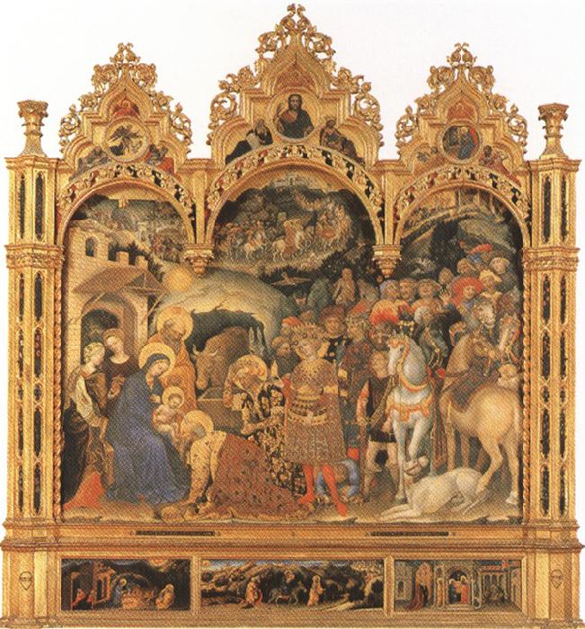 Sandro Botticelli Gentile da Fabriano,Adoration of the Magi (mk36) oil painting picture